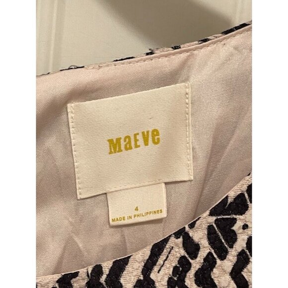 Maeve Anthropologie Geometric Print Sleeveless Dress WOMEN'S Size 4 KNEE LENTGH - Picture 7 of 16